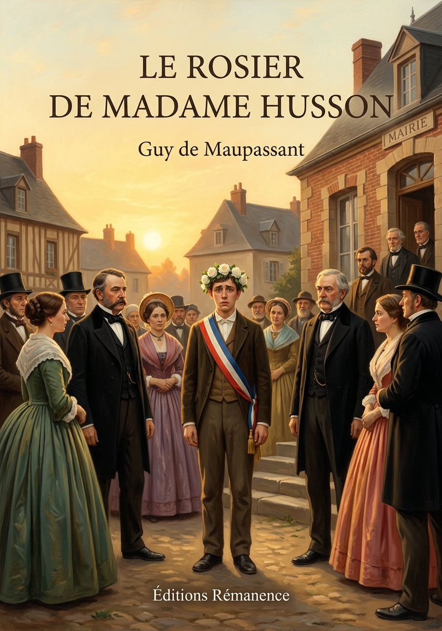 Livre Le Rosier de Madame Husson par Guy de Maupassant - Couverture - Editions Remanence