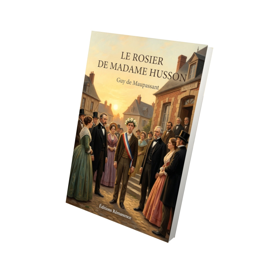 Livre Le Rosier de Madame Husson par Guy de Maupassant - Vue 3D - Editions Remanence