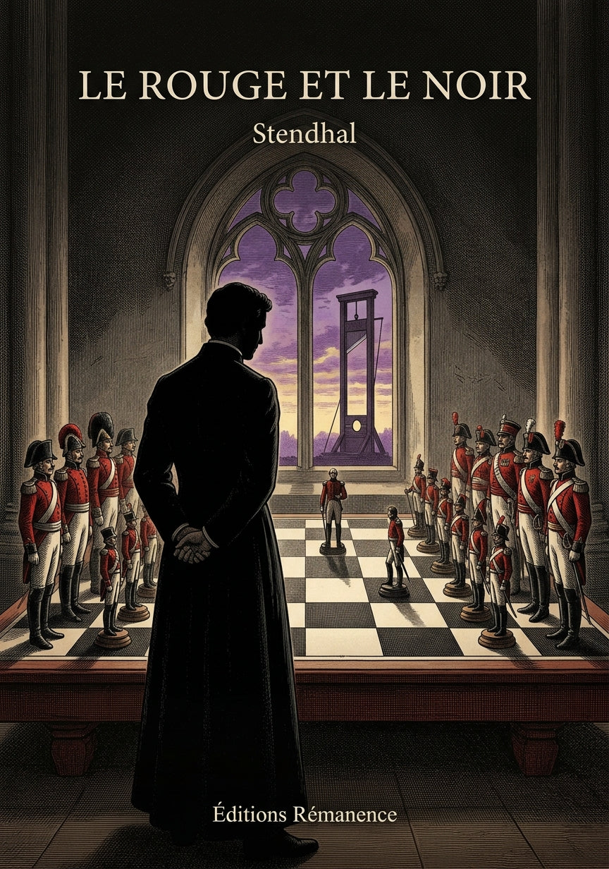 Livre Le Rouge et le Noir par Stendhal - Couverture - Editions Remanence