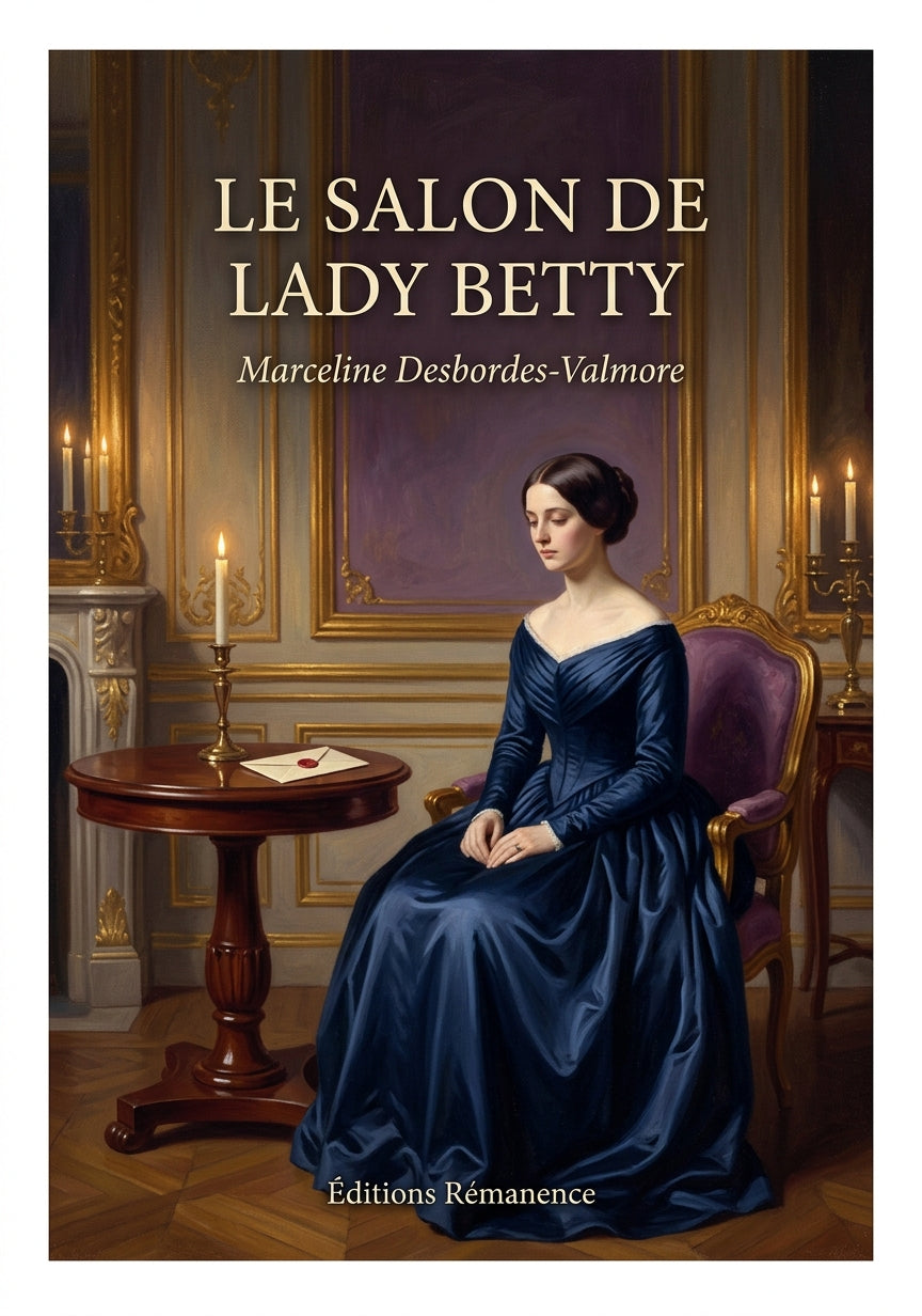 Livre Le Salon de Lady Betty par Marceline Desbordes-Valmore - Couverture - Editions Remanence