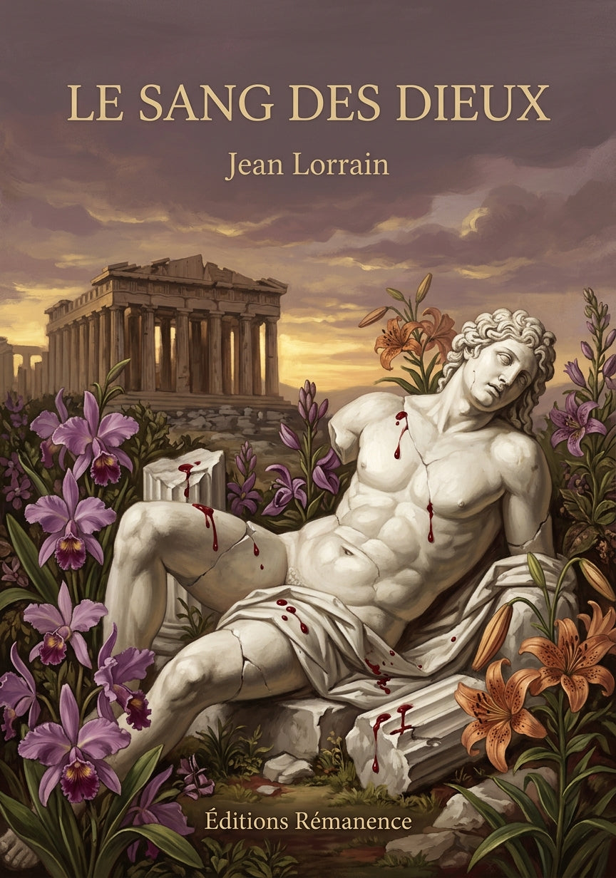 Livre Le Sang des dieux par Jean Lorrain - Couverture - Editions Remanence
