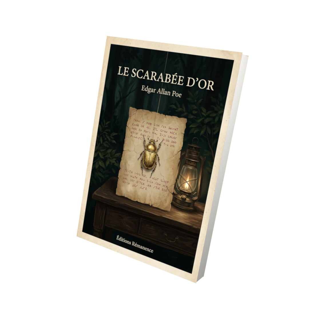 Livre Le scarabée d'or - Edgar Allan Poe - Vue 3D - Editions Remanence