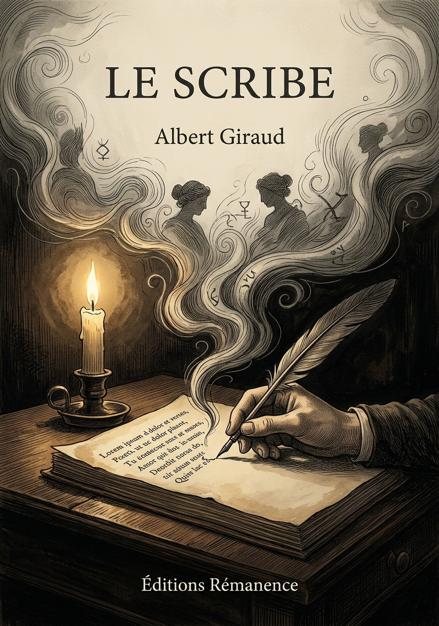 Livre Le Scribe par Albert Giraud - Couverture - Editions Remanence