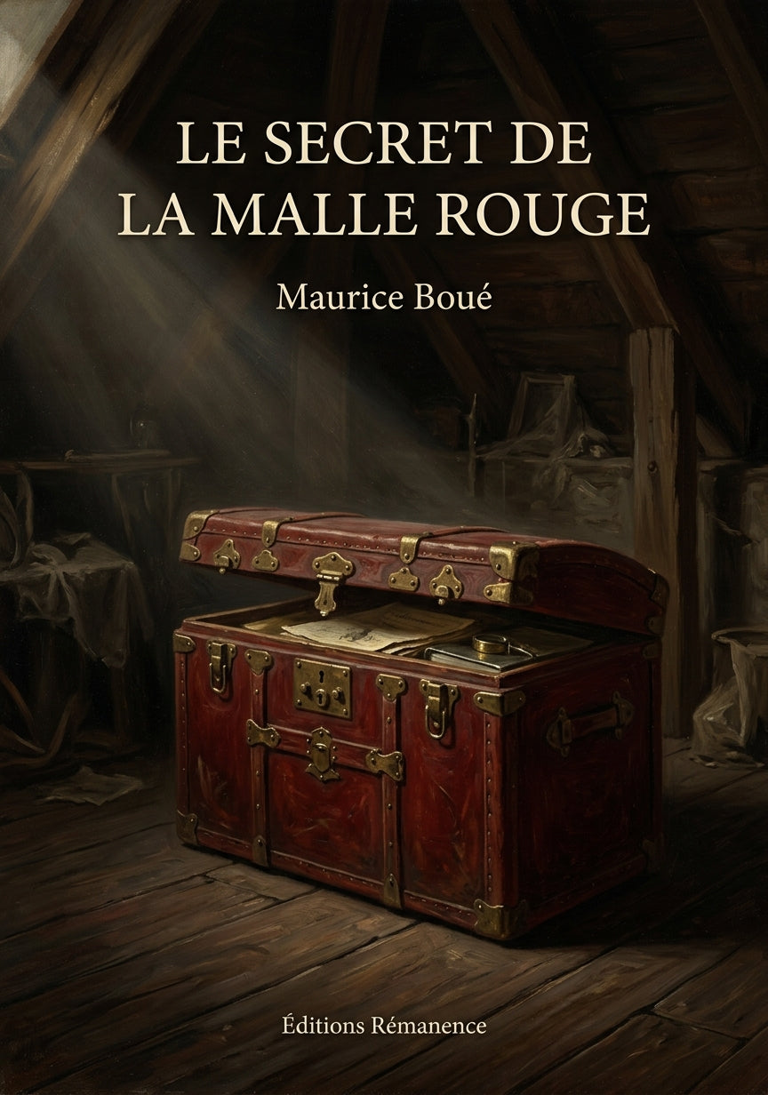 Livre Le Secret de la malle rouge par Maurice Boué - Couverture - Editions Remanence