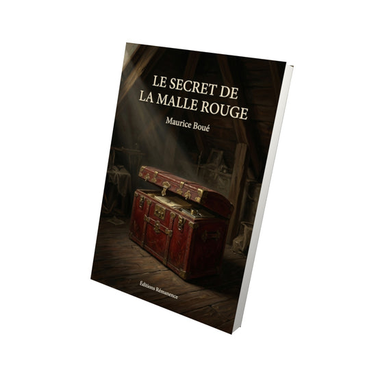 Livre Le Secret de la malle rouge par Maurice Boué - Vue 3D - Editions Remanence