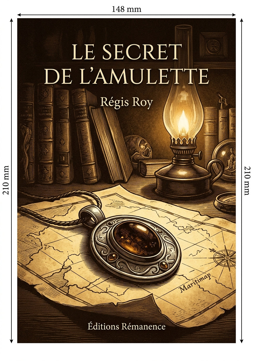 Livre Le secret de l’amulette par Régis Roy - Couverture - Editions Remanence