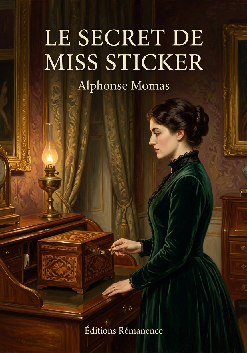 Livre Le Secret de miss Sticker par Alphonse Momas - Couverture - Editions Remanence