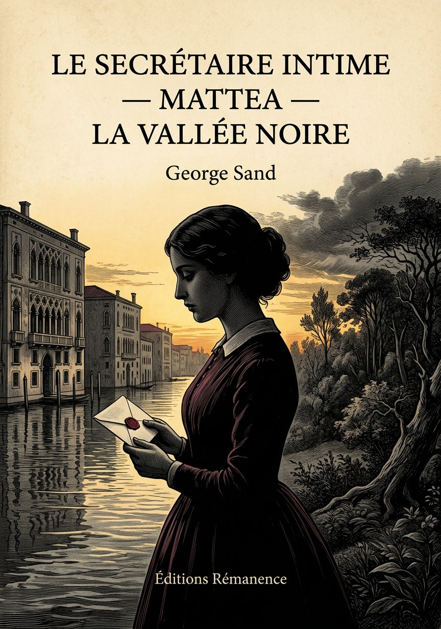 Livre Le Secrétaire intime — Mattea — La Vallée noire par George Sand - Couverture - Editions Remanence