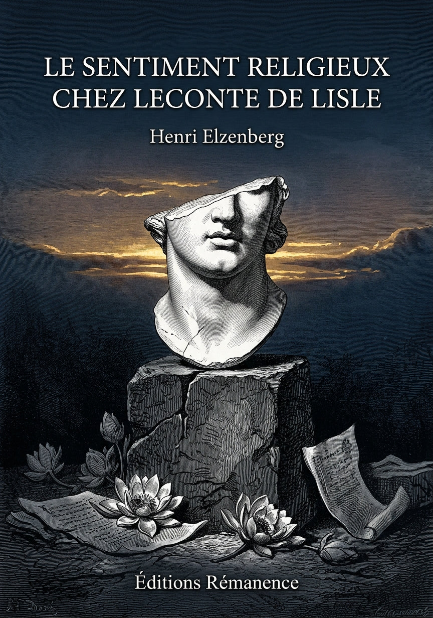 Livre Le Sentiment religieux chez Leconte de Lisle par Henri Elzenberg - Couverture - Editions Remanence