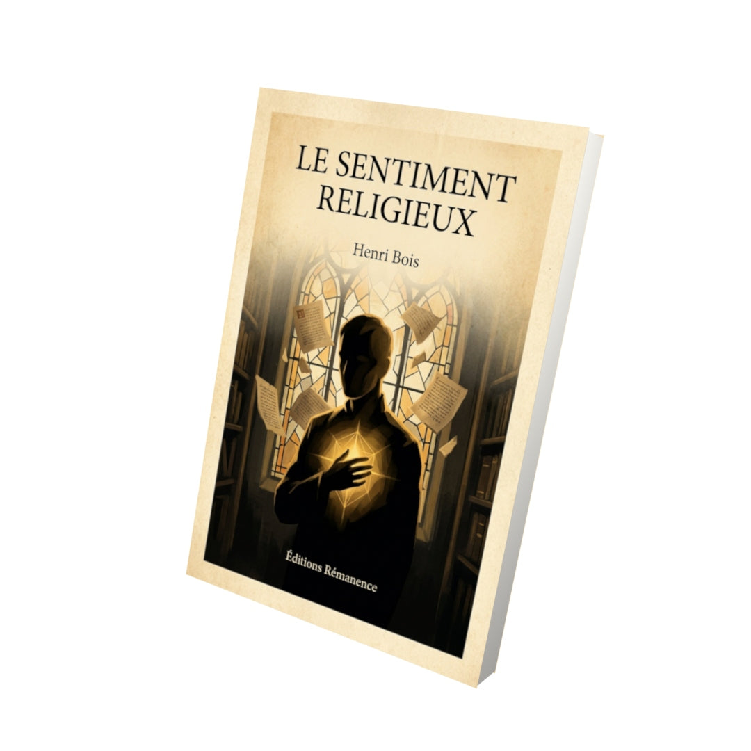 Livre Le sentiment religieux - Henri Bois - Vue 3D - Editions Remanence