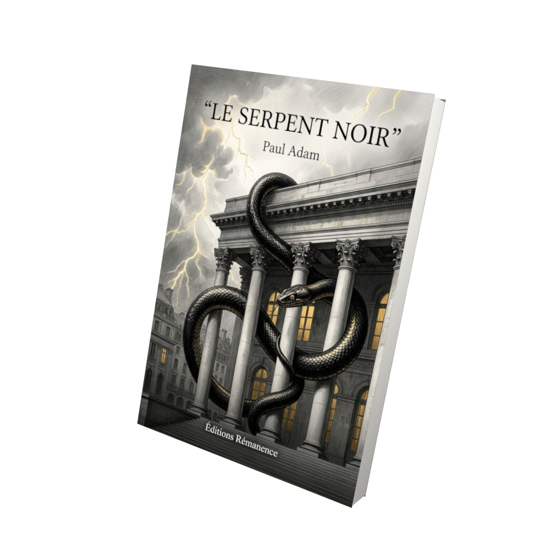 Livre Le Serpent noir par Paul Adam - Vue 3D - Editions Remanence