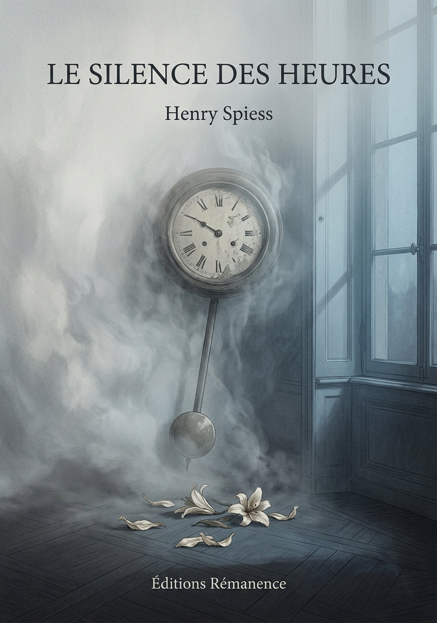 Livre Le Silence des heures par Henry Spiess - Couverture - Editions Remanence