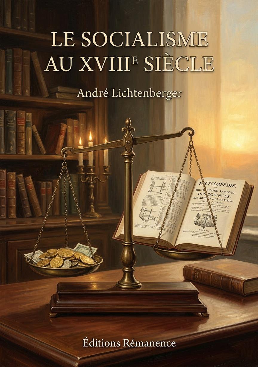 Livre Le Socialisme au XVIIIe siècle par André Lichtenberger - Couverture - Editions Remanence