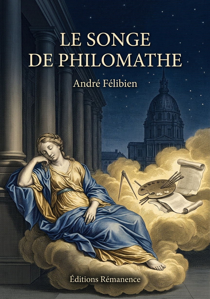 Livre Le Songe de Philomathe par André Félibien - Couverture - Editions Remanence
