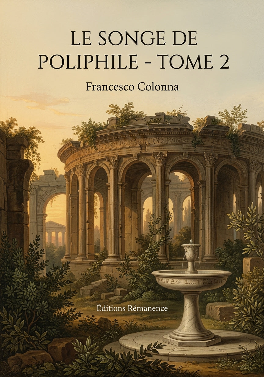 Livre Le Songe de Poliphile - Tome 2 par Francesco Colonna - Couverture - Editions Remanence