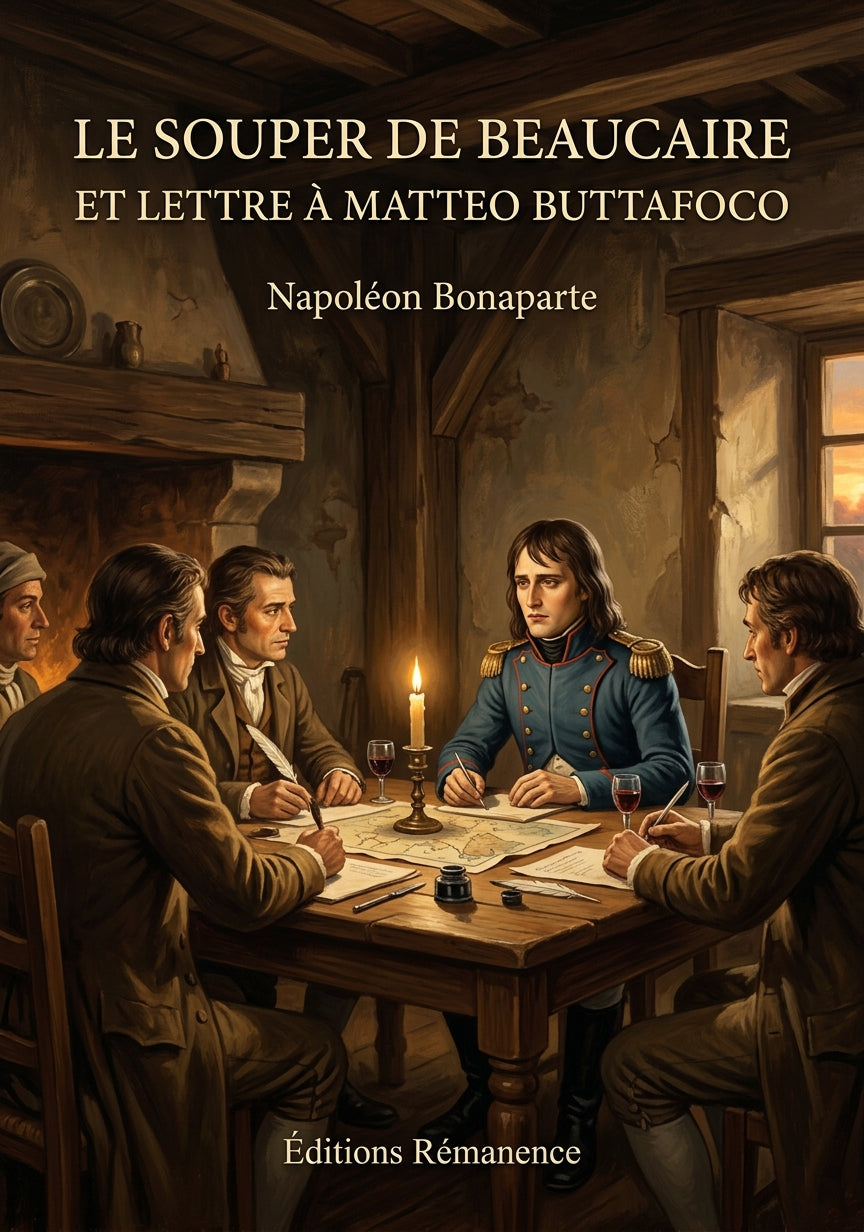 Livre Le Souper de Beaucaire et Lettre à Matteo Buttafoco par Napoléon Bonaparte - Couverture - Editions Remanence