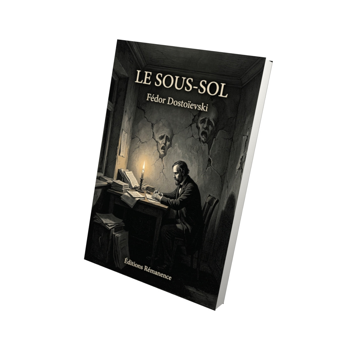 Livre Le Sous-sol par Fédor Dostoïevski - Vue 3D - Editions Remanence
