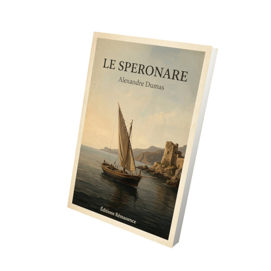 Livre Le Speronare - Alexandre Dumas - Vue 3D - Editions Remanence
