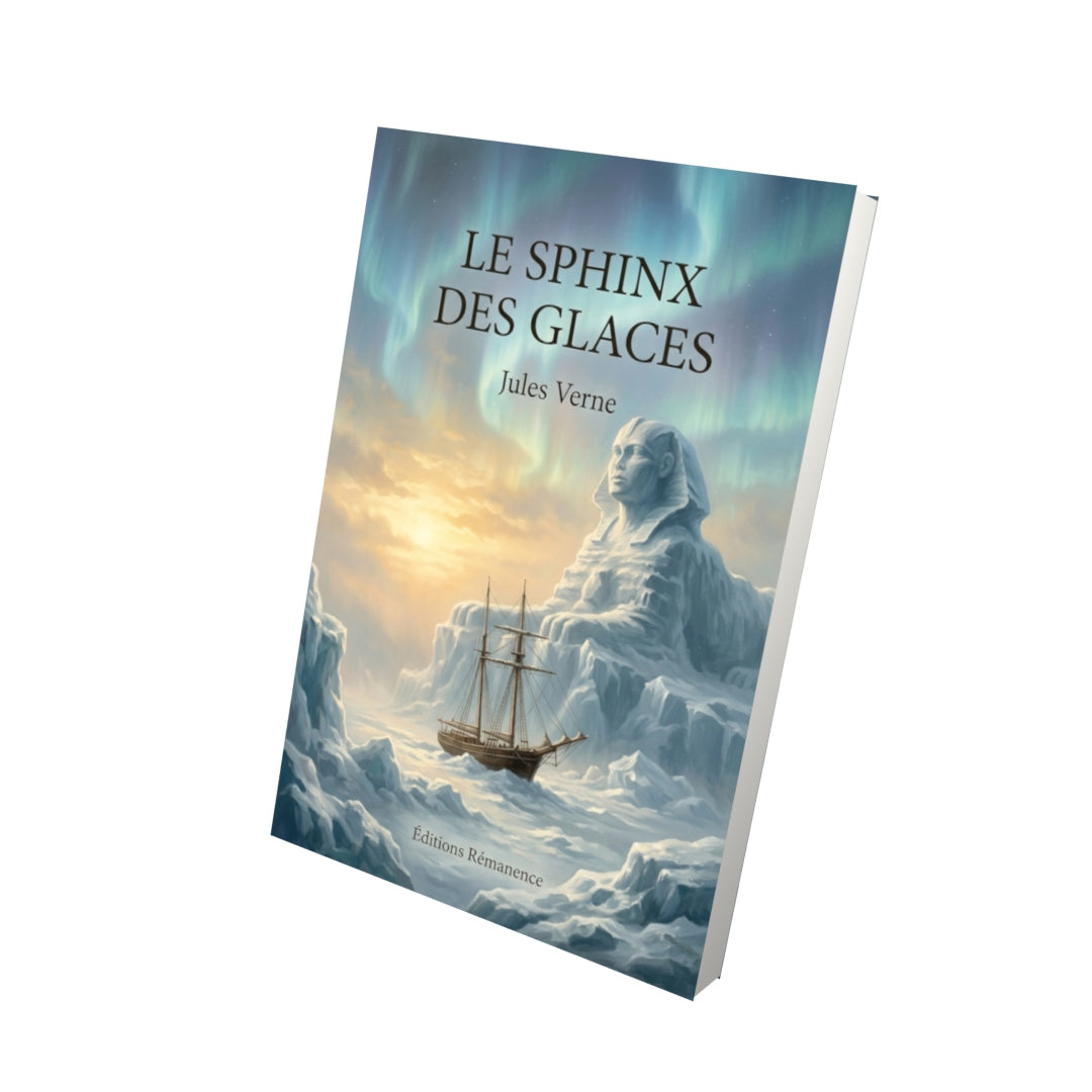 Livre Le Sphinx des glaces par Jules Verne - Vue 3D - Editions Remanence