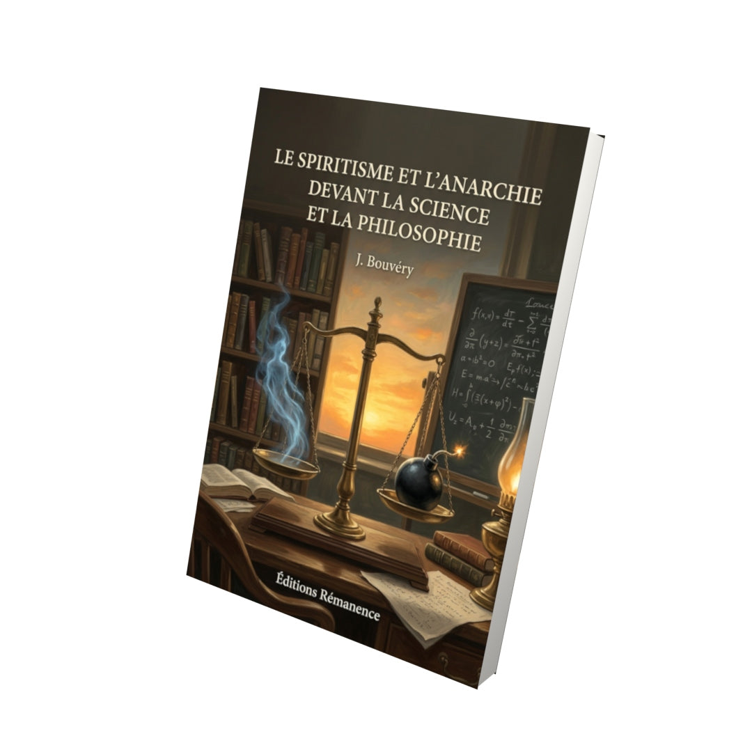 Livre Le spiritisme et l’anarchie devant la science et la philosophie par J. Bouvéry - Vue 3D - Editions Remanence