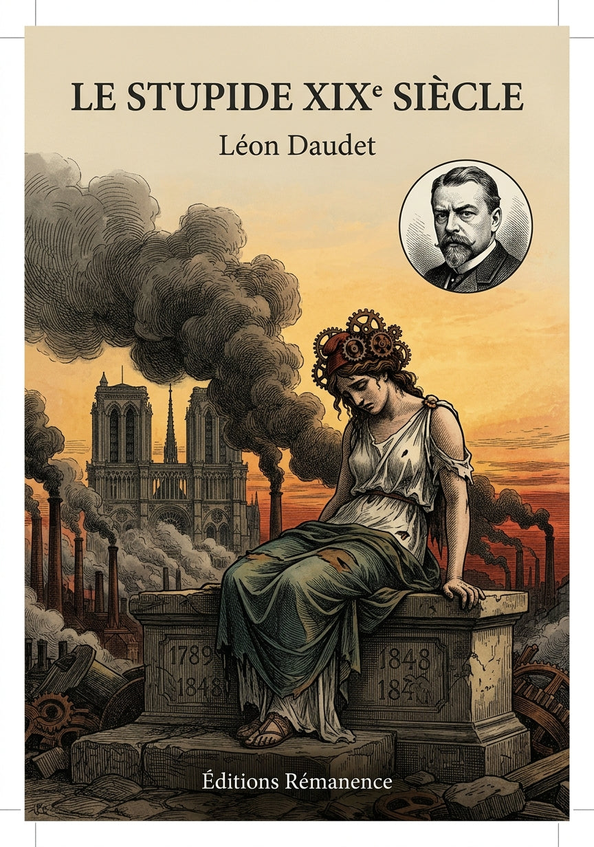 Livre Le Stupide XIX siècle par Léon Daudet - Couverture - Editions Remanence