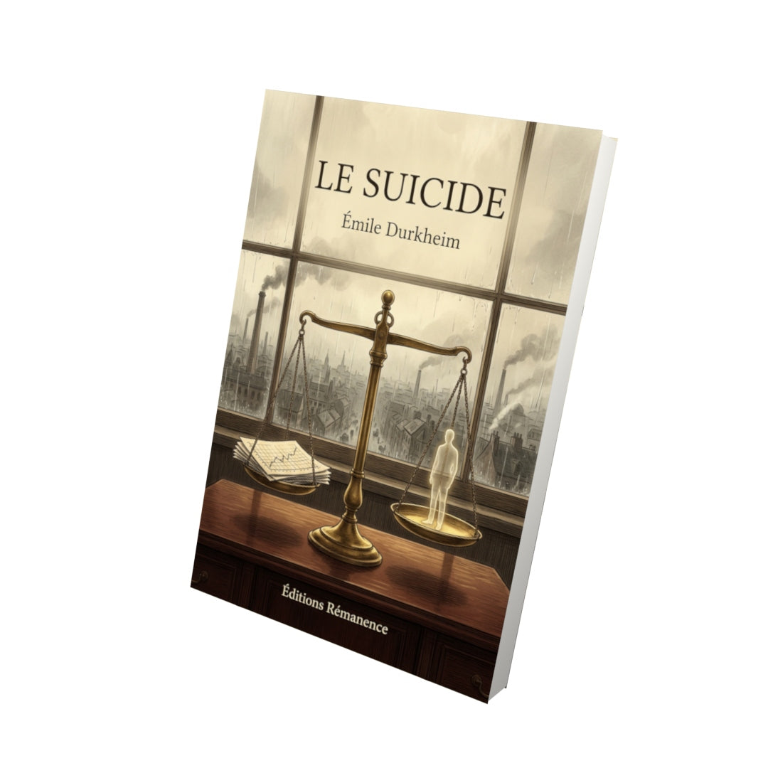 Livre Le Suicide par Émile Durkheim - Vue 3D - Editions Remanence