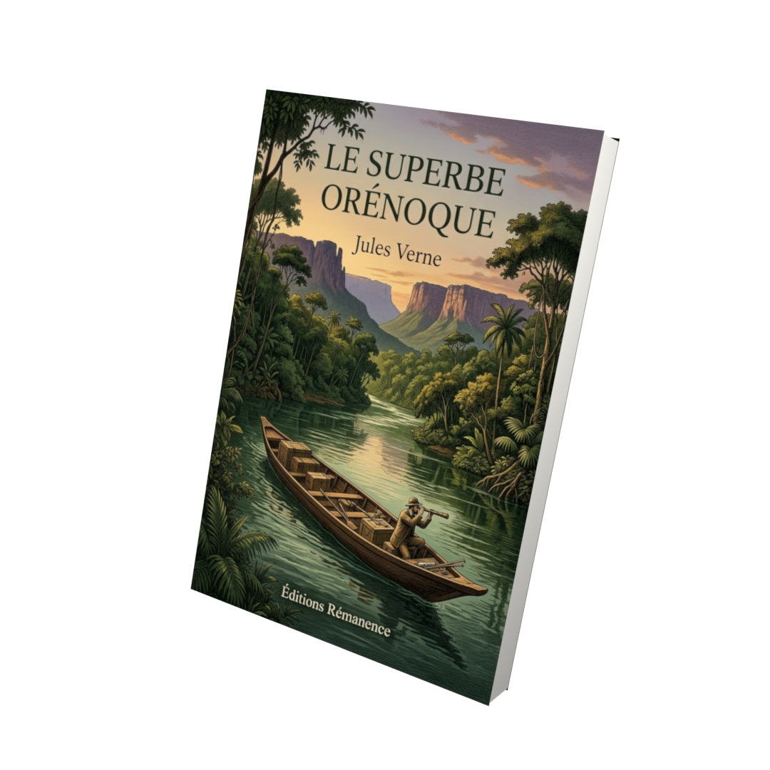 Livre Le Superbe Orénoque par Jules Verne - Vue 3D - Editions Remanence
