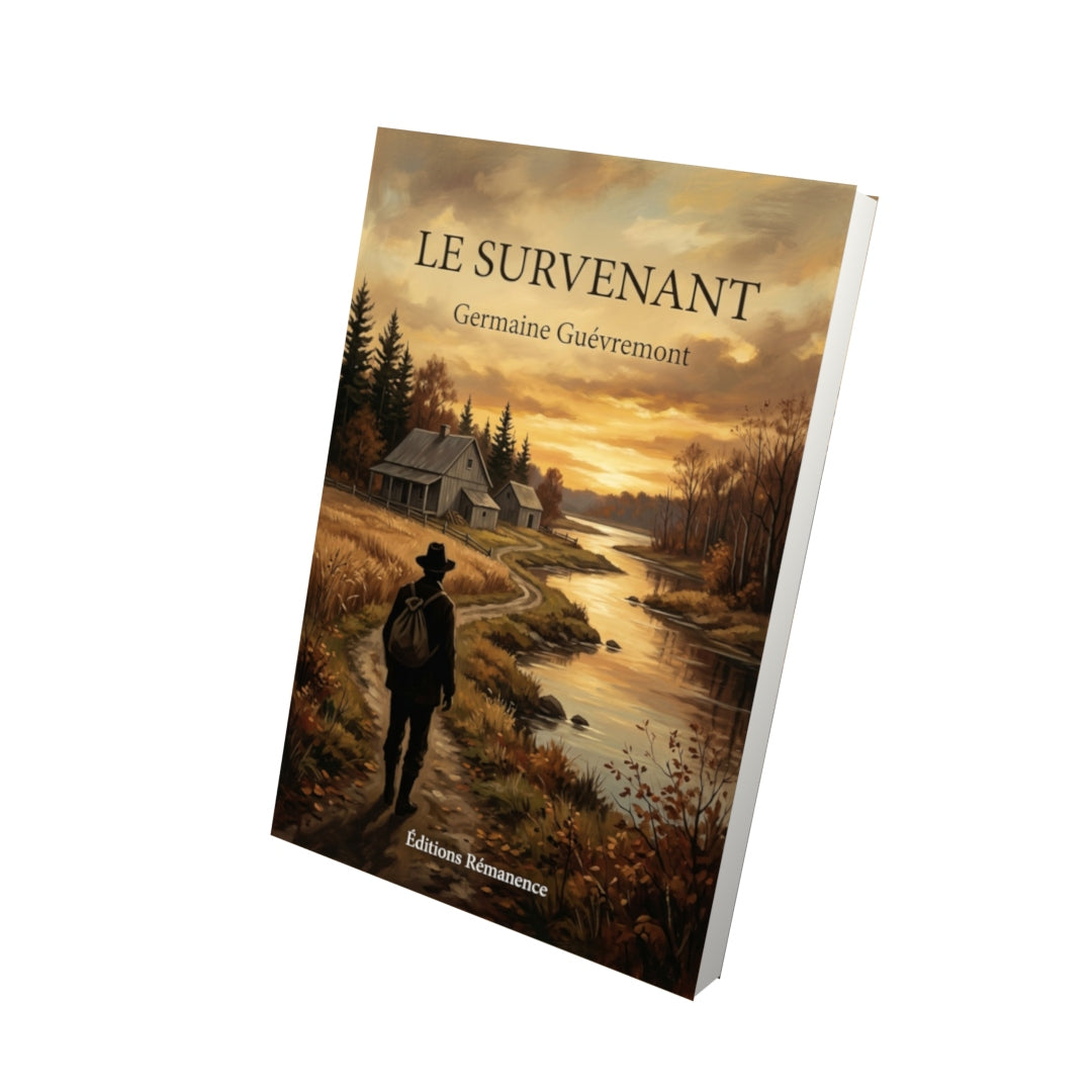 Livre Le Survenant par Germaine Guévremont - Vue 3D - Editions Remanence