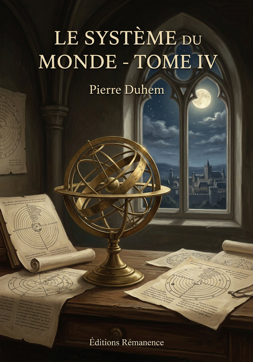 Livre Le Système du Monde - Tome IV par Pierre Duhem - Couverture - Editions Remanence