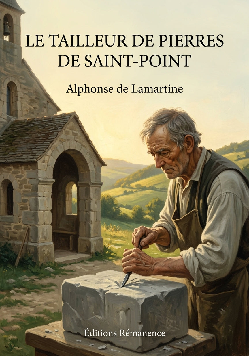 Livre Le Tailleur de pierres de Saint-Point par Alphonse de Lamartine - Couverture - Editions Remanence