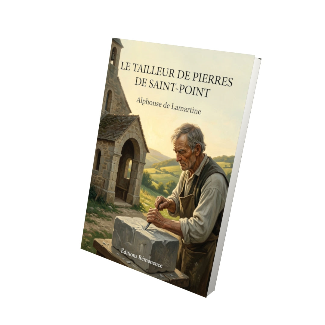 Livre Le Tailleur de pierres de Saint-Point par Alphonse de Lamartine - Vue 3D - Editions Remanence