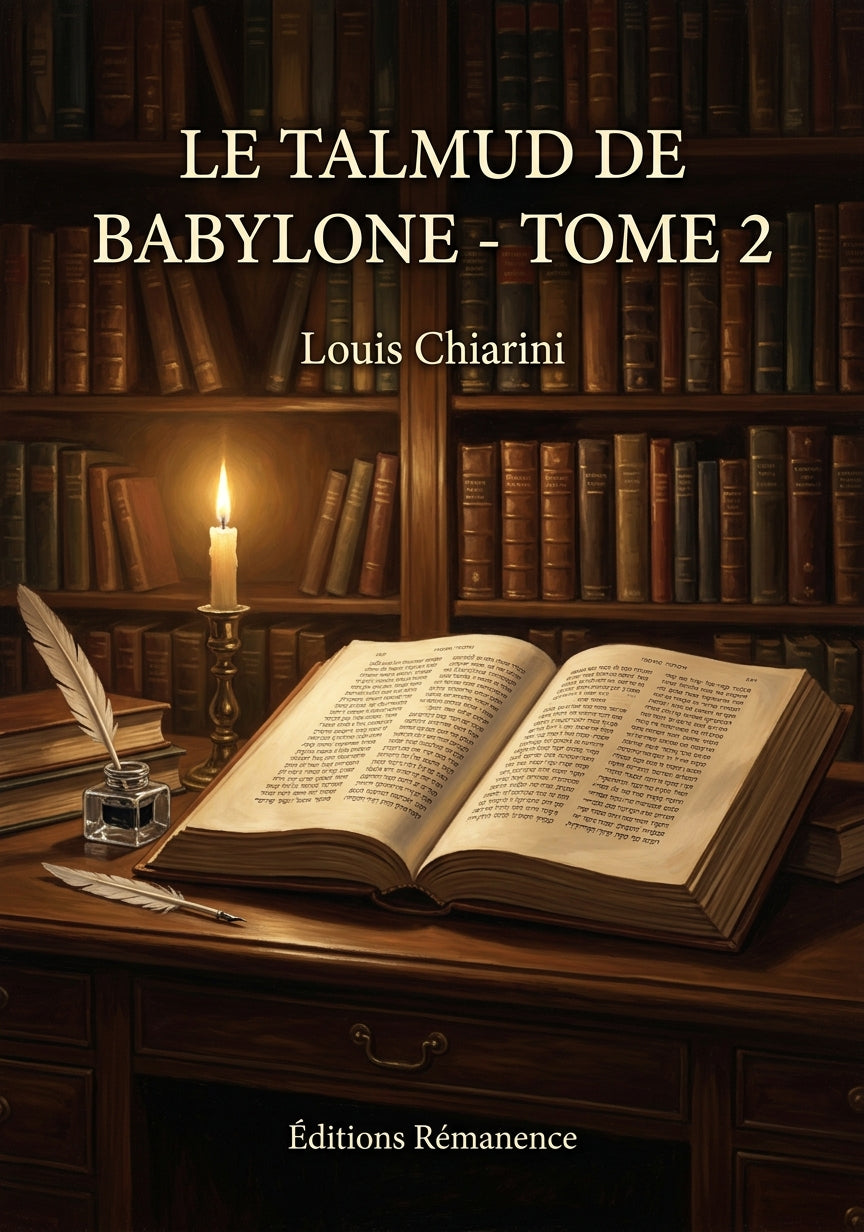 Livre Le Talmud de Babylone - Tome 2 par Louis Chiarini - Couverture - Editions Remanence