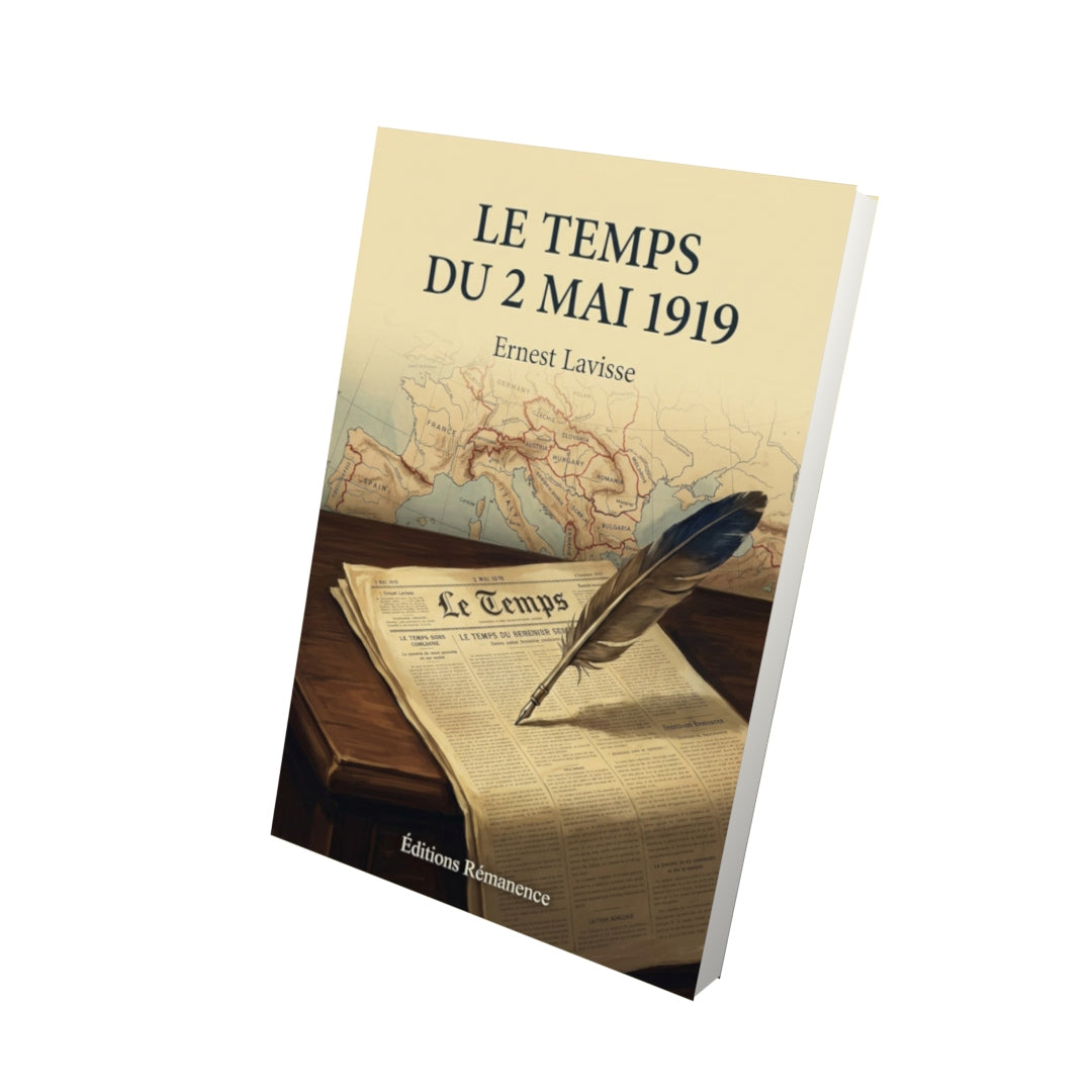 Livre Le Temps du 2 mai 1919 par Ernest Lavisse - Vue 3D - Editions Remanence