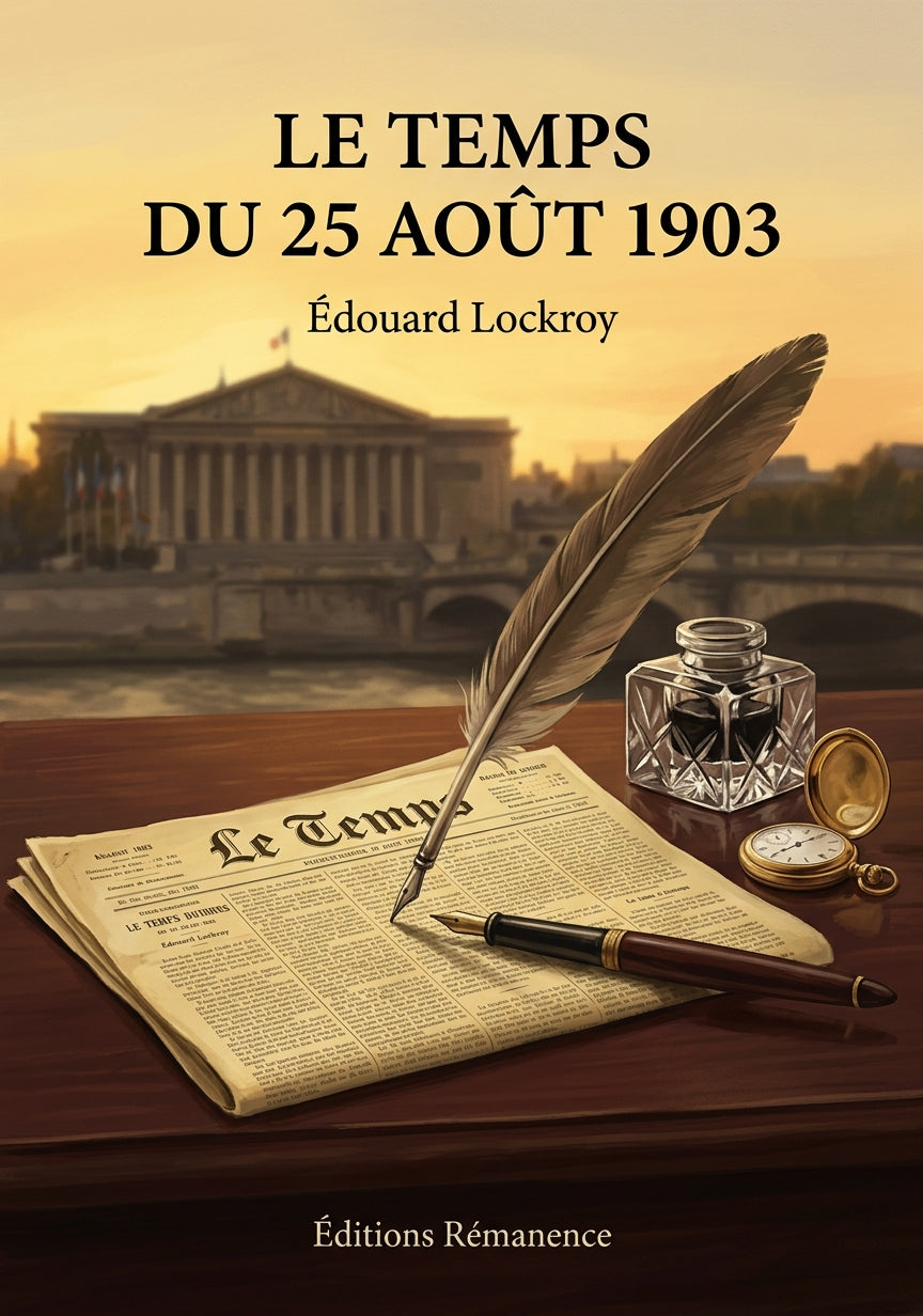 Livre Le Temps du 25 août 1903 par Édouard Lockroy - Couverture - Editions Remanence