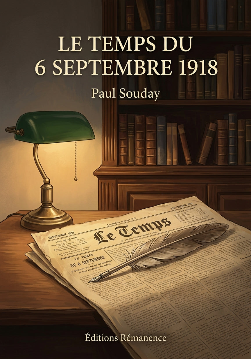 Livre Le Temps du 6 septembre 1918 par Paul Souday - Couverture - Editions Remanence