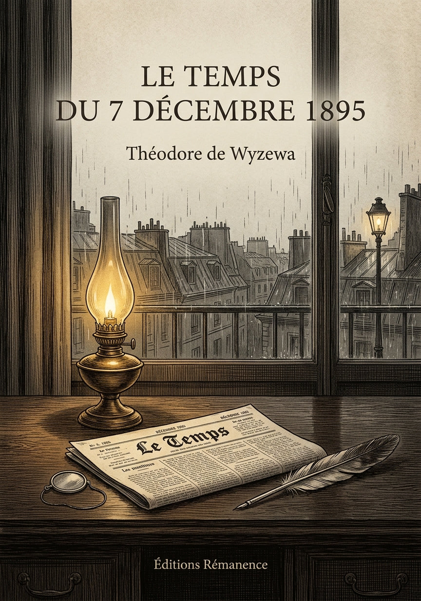 Livre Le Temps du 7 décembre 1895 par Théodore de Wyzewa - Couverture - Editions Remanence