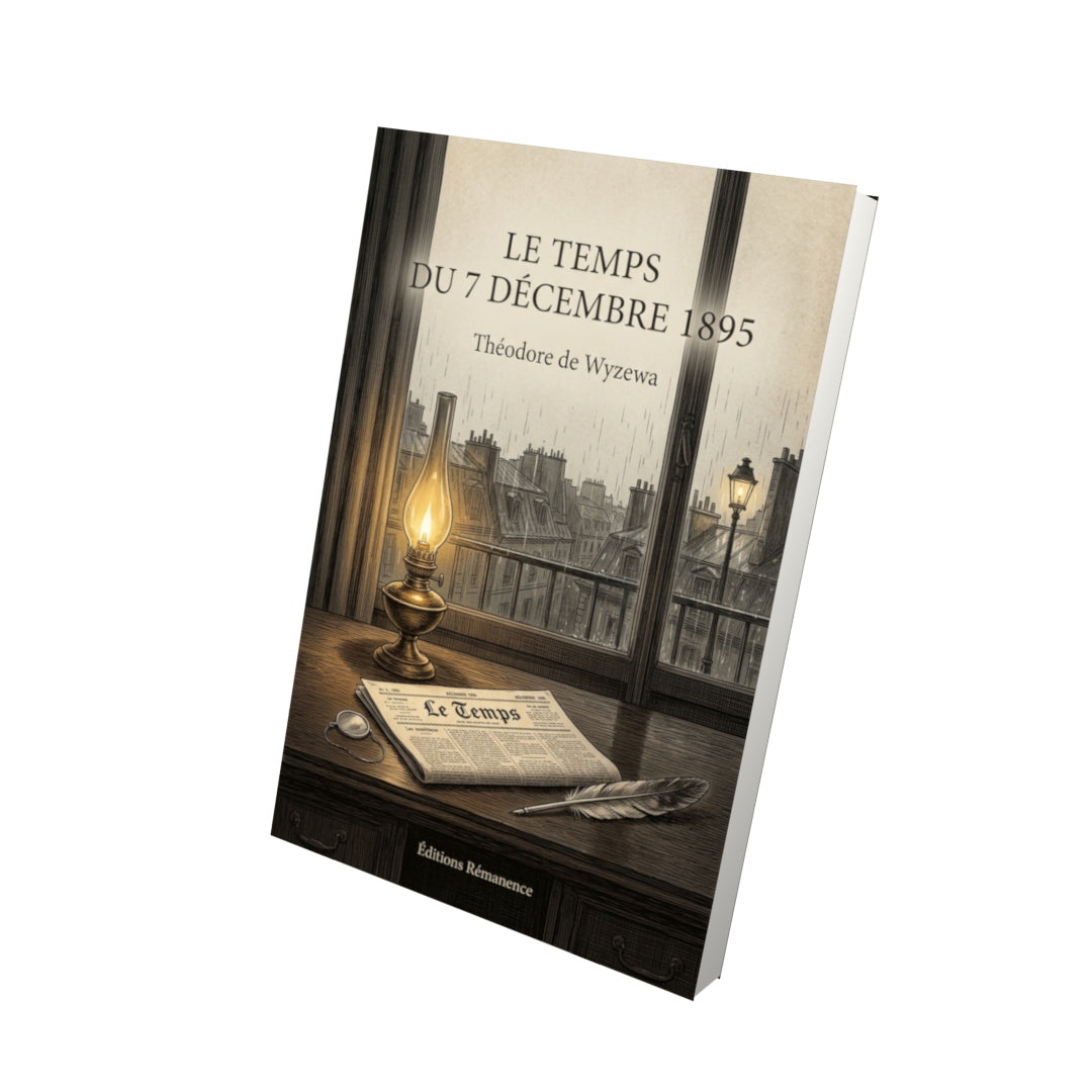Livre Le Temps du 7 décembre 1895 par Théodore de Wyzewa - Vue 3D - Editions Remanence