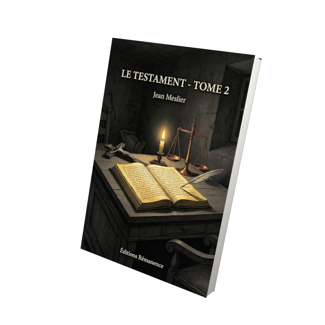Livre Le Testament - Tome 2 par Jean Meslier - Vue 3D - Editions Remanence