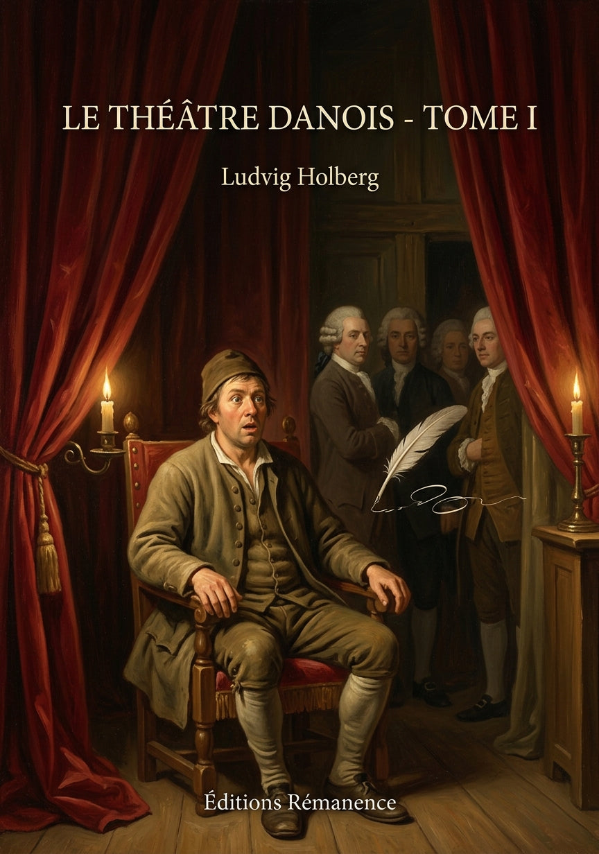 Livre Le Théâtre danois - Tome I par Ludvig Holberg - Couverture - Editions Remanence