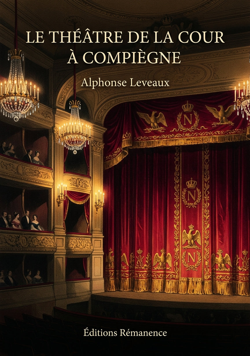 Livre Le Théâtre de la cour à Compiègne par Alphonse Leveaux - Couverture - Editions Remanence