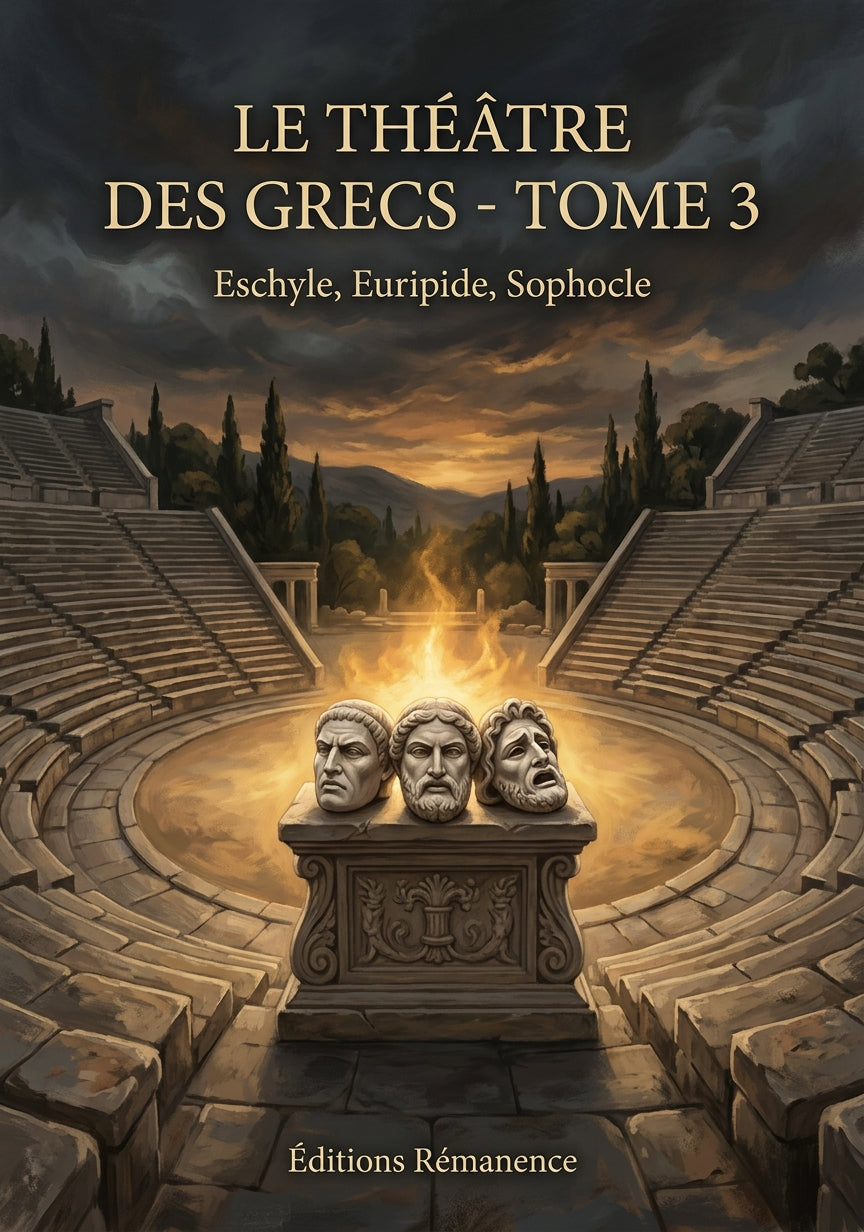 Livre Le Théâtre des Grecs - Tome 3 par Eschyle, Euripide, Sophocle - Couverture - Editions Remanence