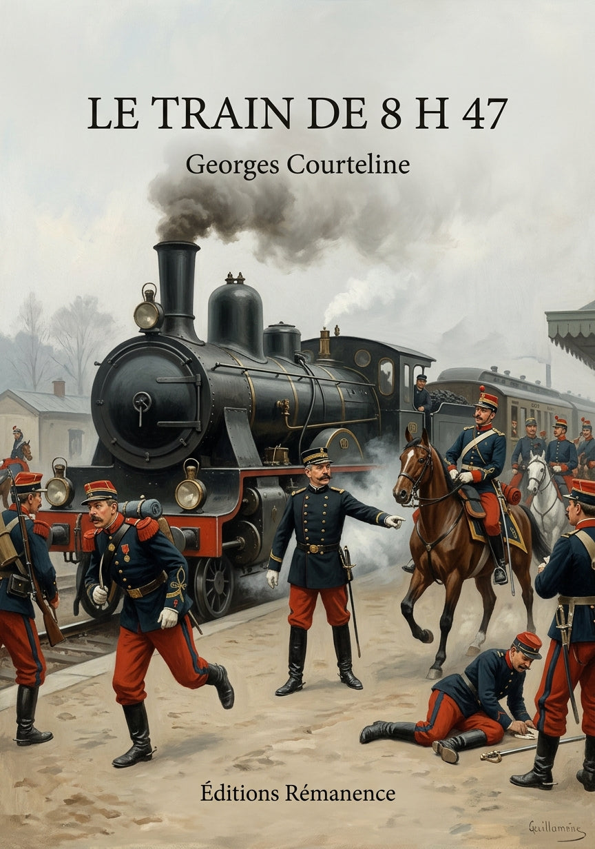 Livre Le Train de 8 h 47 par Georges Courteline - Couverture - Editions Remanence