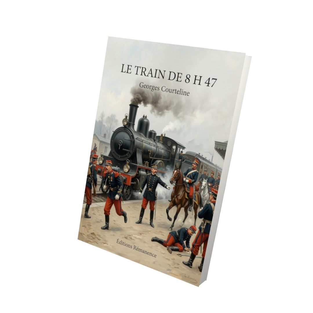 Livre Le Train de 8 h 47 par Georges Courteline - Vue 3D - Editions Remanence
