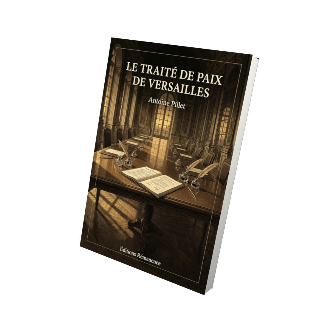 Livre Le Traité de paix de Versailles par Antoine Pillet - Vue 3D - Editions Remanence