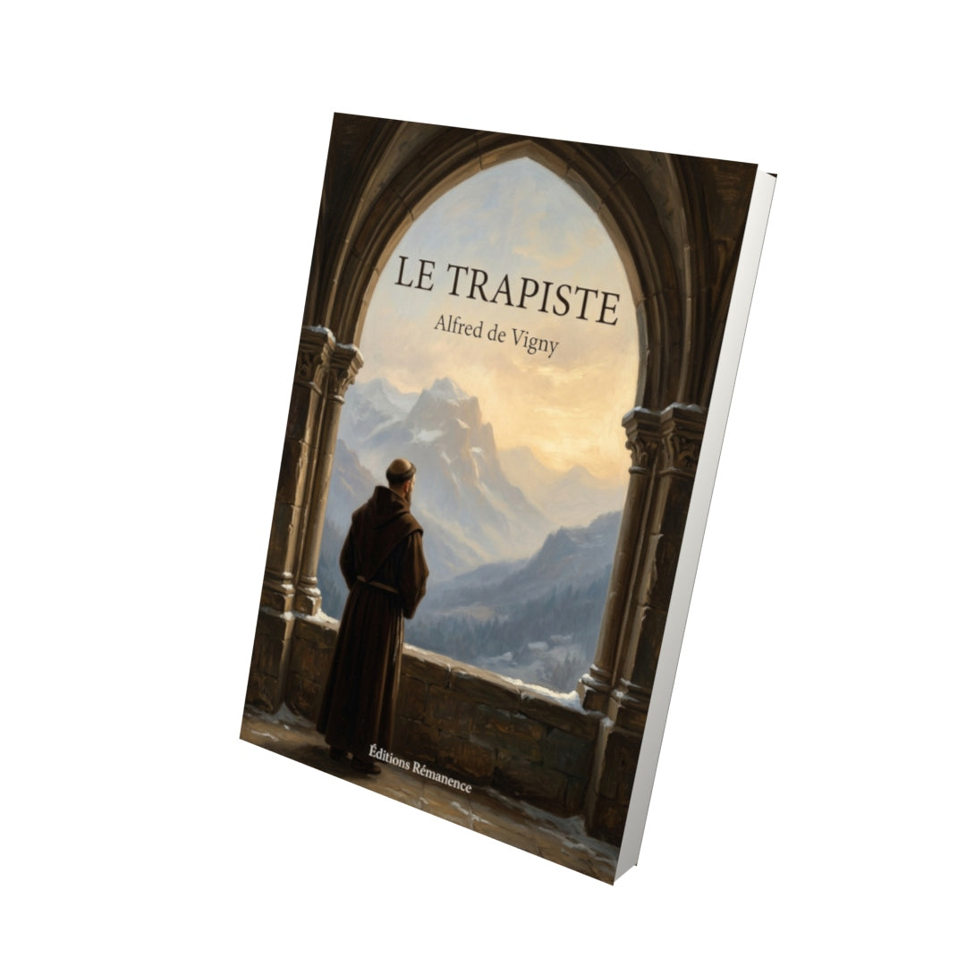 Livre Le Trapiste par Alfred de Vigny - Vue 3D - Editions Remanence
