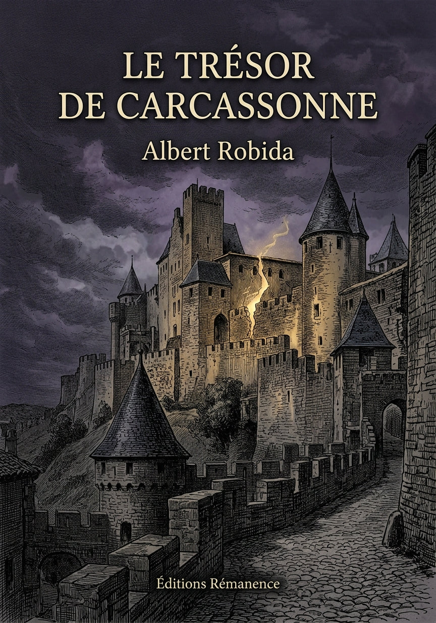 Livre Le Trésor de Carcassonne par Albert Robida - Couverture - Editions Remanence
