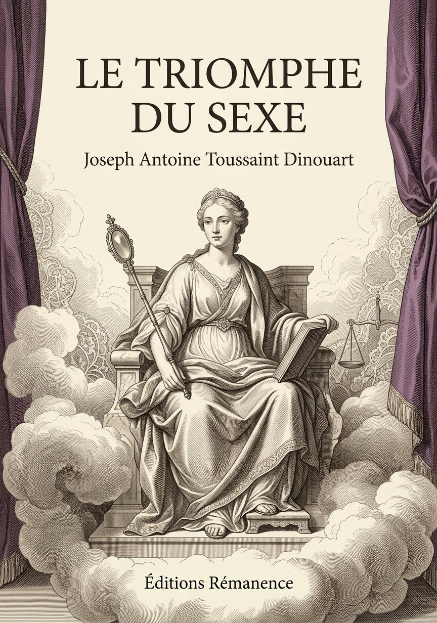 Livre Le Triomphe du Sexe par Joseph Antoine Toussaint Dinouart - Couverture - Editions Remanence