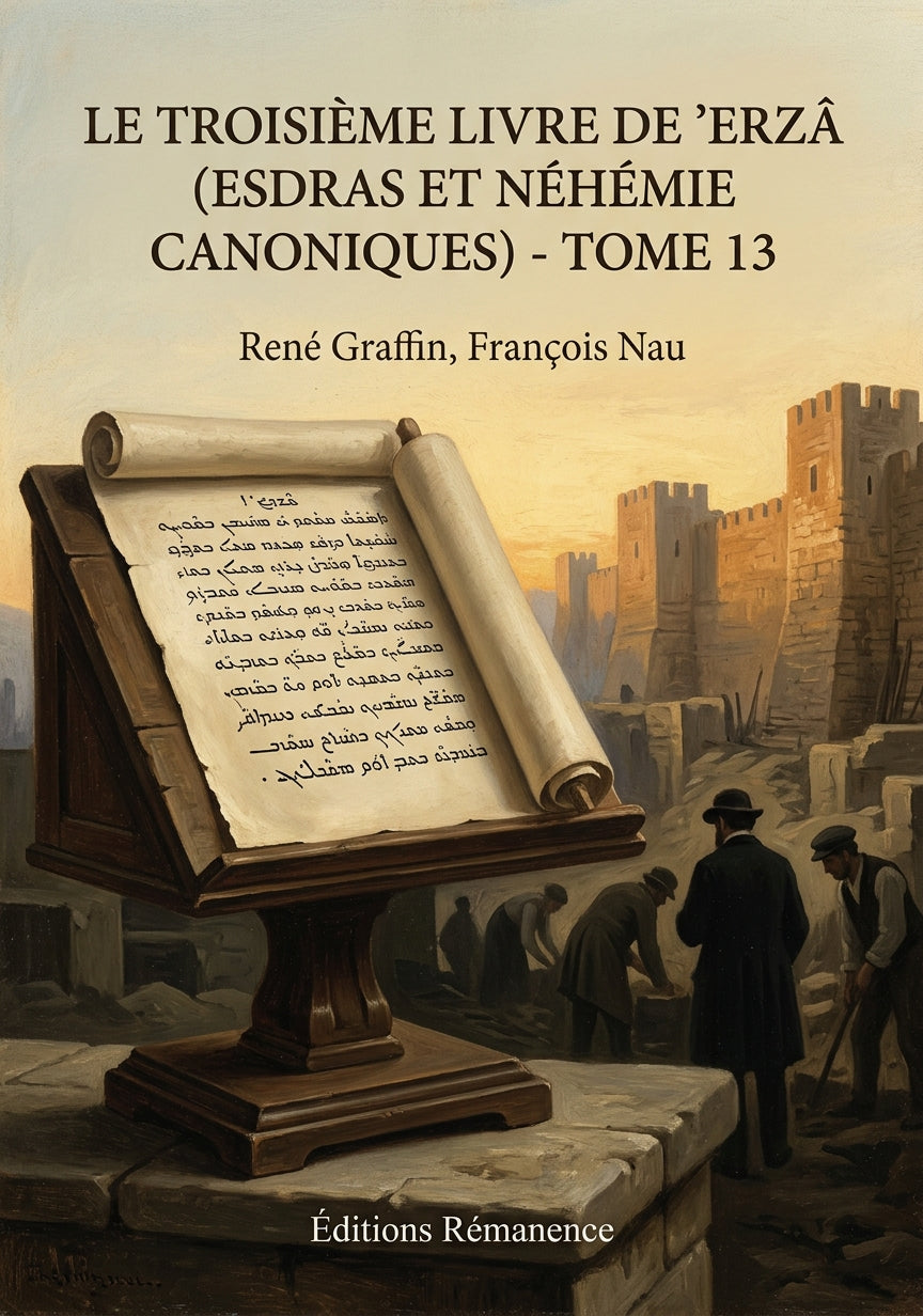 Livre Le Troisième livre de ’Erzâ (Esdras et Néhémie canoniques) - Tome 13 par René Graffin, François Nau - Couverture - Editions Remanence