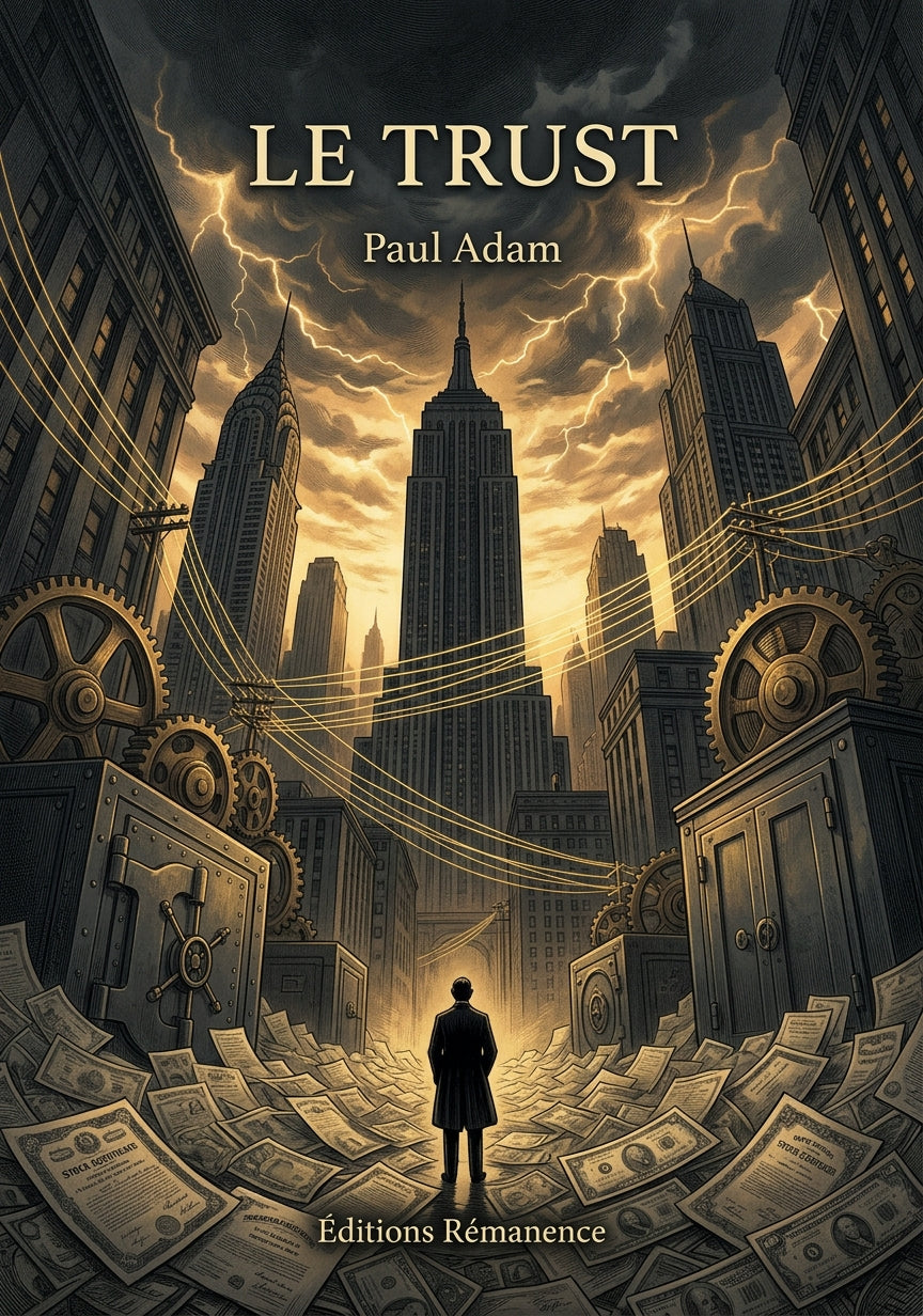 Livre Le Trust par Paul Adam - Couverture - Editions Remanence