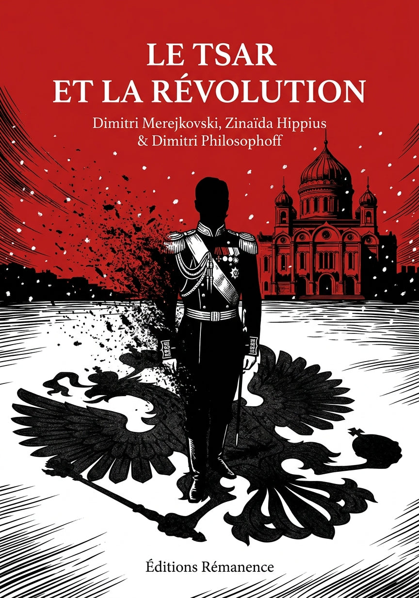 Livre Le Tsar et la Révolution par Dimitri Merejkovski, Zinaïda Hippius & Dimitri Philosophoff - Couverture - Editions Remanence